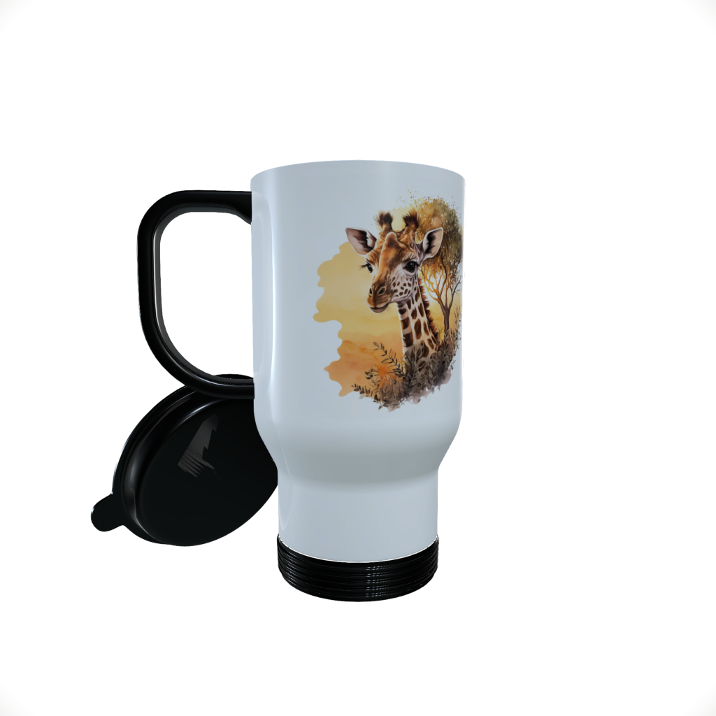 Giraffe Travel Mug, Personalised Giraffe Travel Mug, Thermos